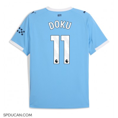 Muški Nogometni Dres Manchester City Jeremy Doku #11 Domaci 2025-26 Kratak Rukav Muški Nogometni Dres Manchester City Jeremy Doku #11 Domaci 2025-26 Kratak Rukav